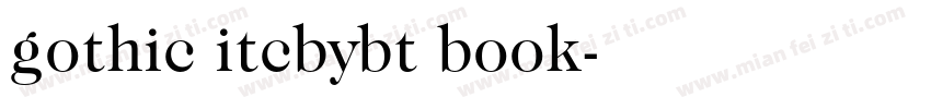 gothic itcbybt book字体转换